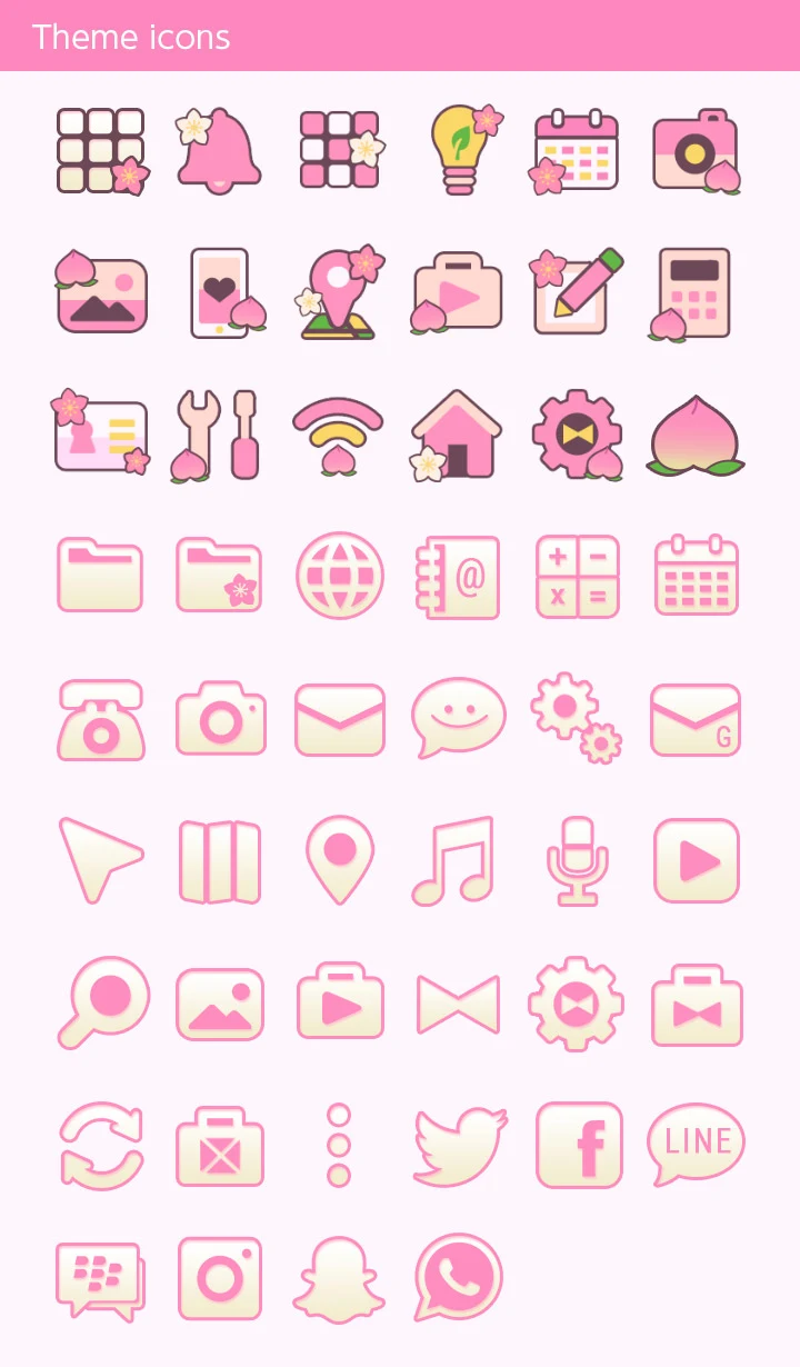 Peach Gingham Check Theme screenshot